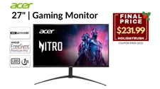 Acer Nitro 27" Gaming Monitor 4K UHD 3840x2160 160Hz 1ms LED 1000Nit Refurbished