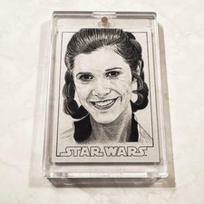 Topps STARWARS SKETCH LEIA by DAN BERGREN