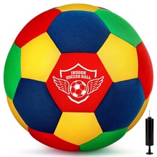 Indoor Soccer Ball, Size 4 Soft Foam for Toddlers and Kids, Silent in House, ...