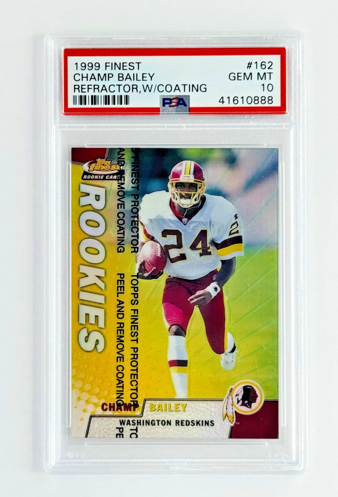 1999 Finest Champ Bailey RARE Rookie Refractor w/ Coating RC PSA 10 Pop 4 GRAIL