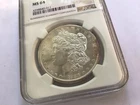 MS64 GRADED - 1881-S Morgan Silver Dollar - NGC- Beautiful  Coin