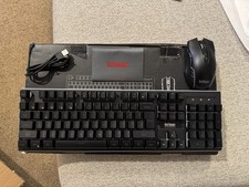 RedThunder K10 Wireless Gaming Keyboard and Mouse Combo, LED Backlit Recharge...