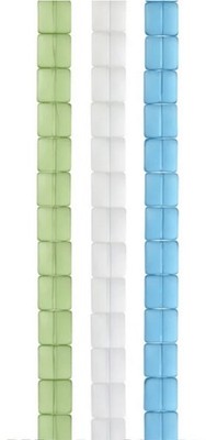 Matte Multicolored Glass Square Beads - 11mm by Bead Landing