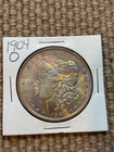 1904 O  Morgan  Silver Dollar Uncirculated /Rainbow Toning on Obverse & Reverse