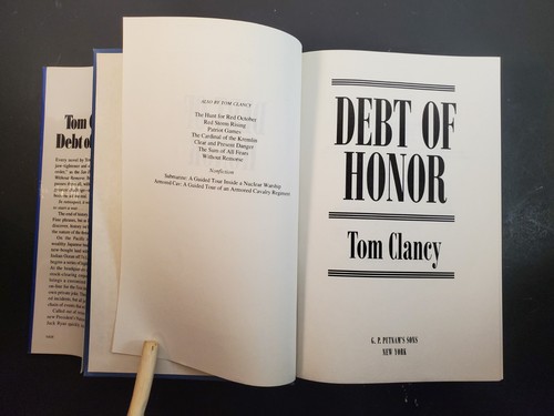 Debt of Honor - Tom Clancy | 1994, Hardcover DJ 1st ed. 1st pr - Picture 8 of 16
