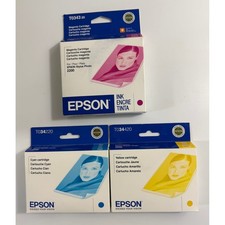 Epson Ink Cartridges Stylus Photo 2200 Magenta Cyan Yellow T0343 T0342 T0344 Lot