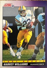 HARVEY WILLIAMS 1991 SCORE ROOKIE CARD NEAR MINT CONDITION. rookie card picture
