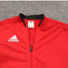 Adidas Youth Large Red Full Zip Track Jacket CF4337 Soccer Training Coat