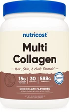 Nutricost Multi Collagen + Beauty & Protein Powder (Milk Chocolate) 30 Servings