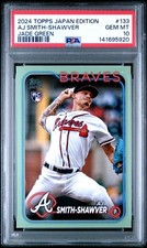 2024 Topps Japan Edition AJ Smith Shawver Jade Green /75 #133 PSA 10 RC ROOKIE