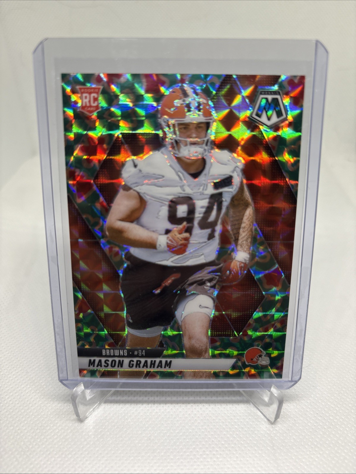 2025 Panini Mosaic Mason Graham Cookie Prizm SSP Browns Rookie RC #311 Case Hit