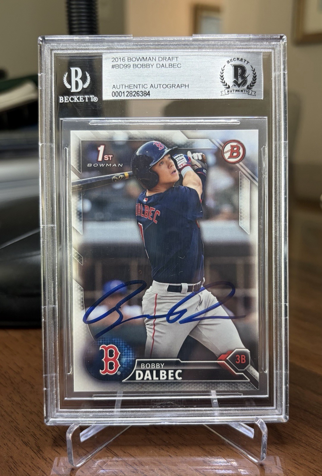 2016 Bowman Draft Chrome Draft Picks Bobby Dalbec #BD-99 Auto