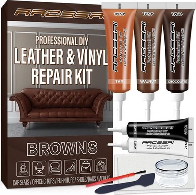 Brown Leather Repair Kit for Furniture, Couch, Sofa, Car Seats, and Purses