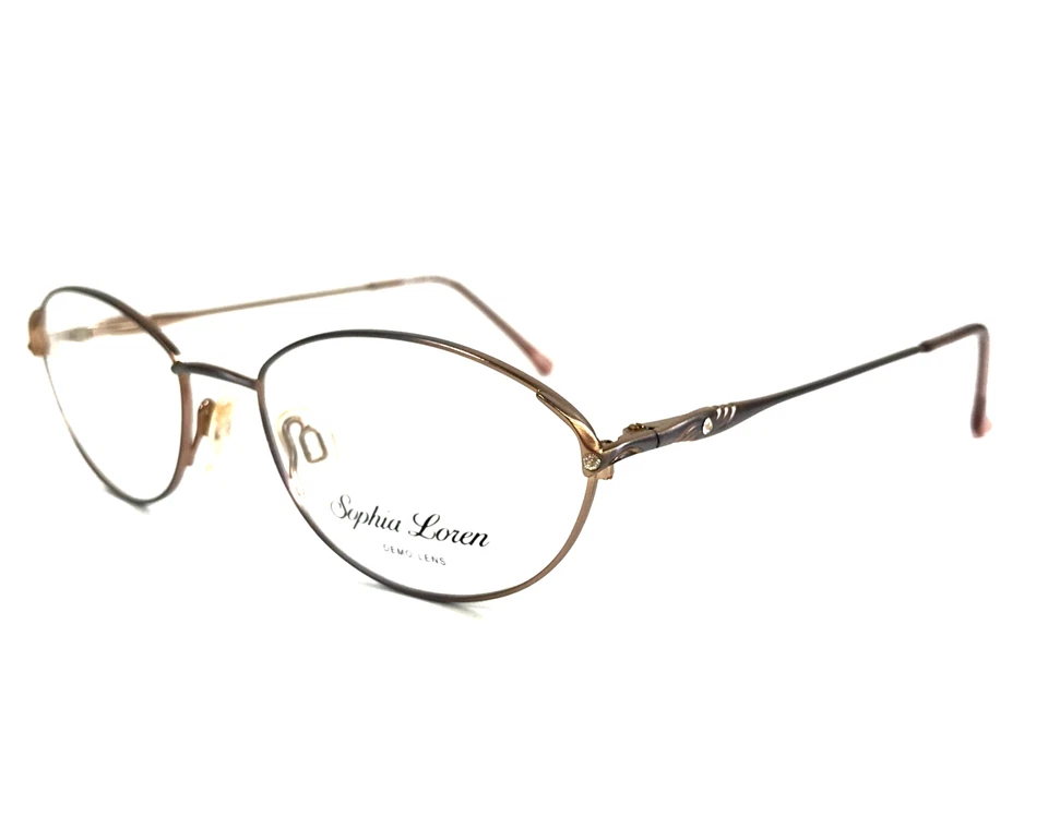 Marcos de gafas Sophia Loren ZYLOWARE 091 M130 cristales ovalados dorados 54-18-140 Foto 4 de 4