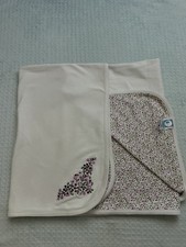 Vintage Gymboree Pink  Cream Floral Baby Blanket Y2K RARE Cotton Flower
