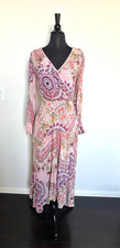 Y2K Guess  Monique Maxi Dress M Metallic shimmer paisley