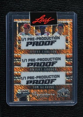 2024 Leaf Metal Signature Series 1/1 Steve Carlton Dwight Gooden #CY-1 0s61