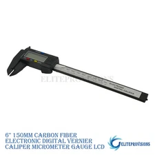 Digital Vernier Caliper 6" 150mm Carbon Fiber Electronic Micrometer Gauge LCD