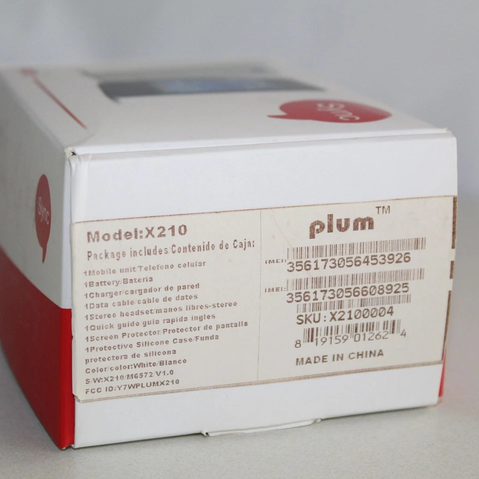 Rare Vintage Plum SYNC X210 White Unlocked Smartphone Dual SIM In Box Classic - Image 2 of 4