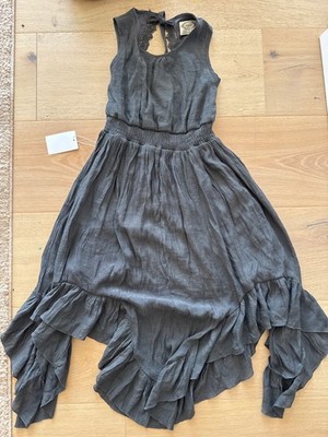 New Joyfolie Mia Joy girls dress size 8 hi low lace back gauzy