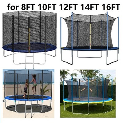Trampoline Safety Net Enclosure Netting Replacement for 10/12/14/16 Ft Frames 