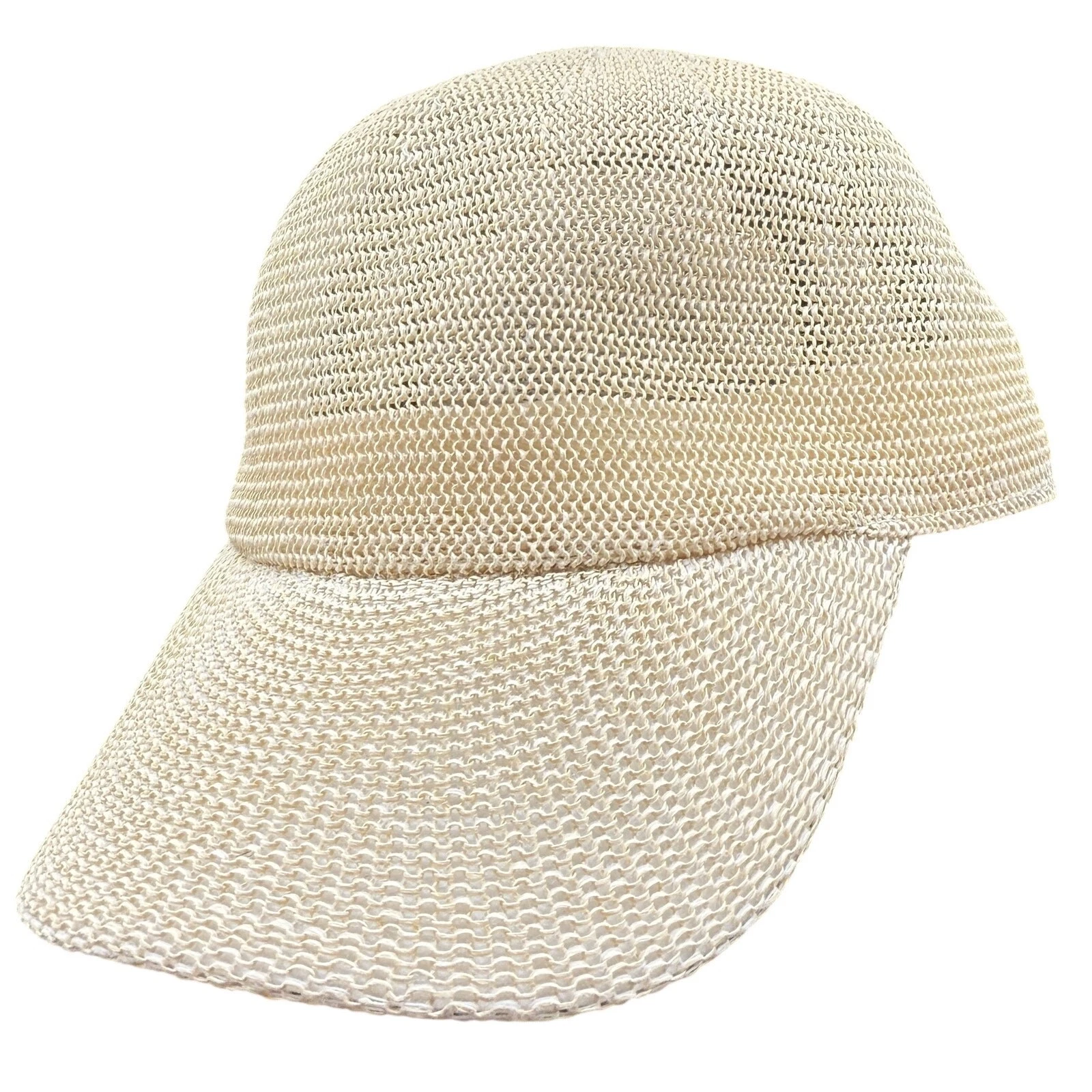 🧢 Anthropologie Woven Straw Cap Natural Adjustable Lightweight Summer Hat NWT