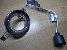 6 off Chrome Ceiling Spotlight Downlight fittings - 240V rated Max 50W GU10 Lamp