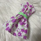 Vintage Barbie Floral Fashion Doll Size Dress Purple Tag