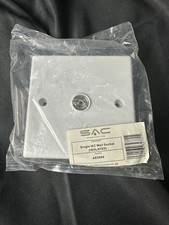 SINGLE TV COAXIAL AERIAL WALL SOCKET PLATE