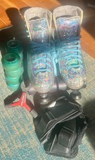 Sure-Grip Quad Roller Skates - Prism Plus Silver with Light Blue Limited Edi