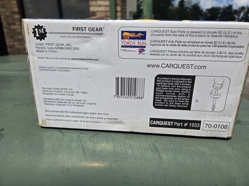 2001 First Gear Car Quest Auto Parts 1933 Willys Coupe Diecast Metal Street Rod - Image 4 of 4