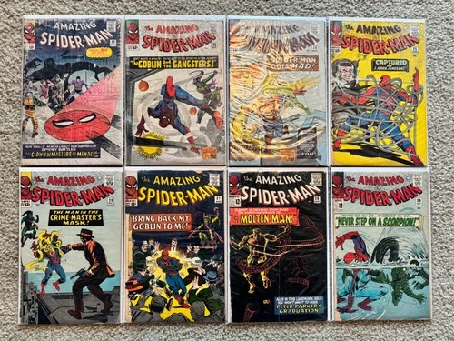 ⭐️🔑Amazing Spider Man SILVER AGE #22 to #49 RUN -28 books average GD Marvel