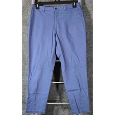 Uniqlo EZY Ankle Pants Mens 30x28 Blue Stretch Slim Tapered Chinos 321-407871