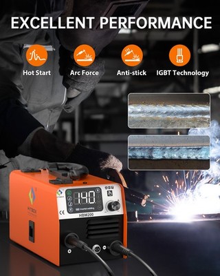 3-in1 200Amp MIG Welder Flux MIG/Lift TIG/MMA  110V/220V Gasless Welding Machine