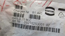 Harting 09210253001 Industrial Connector Insert HAN-25-M-C