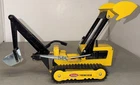 Vintage Tonka Pressed Steel Trencher Yellow Backhoe Track Loader 1960’s