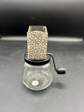 Vintage Androck Nut Grinder Chopper Glass Jar Made In USA