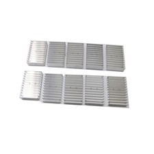Lot of 10 NEW 3.5"L x 3.0"W x 0.85"H Drilled Aluminum Heatsinks 0.24" Spacing