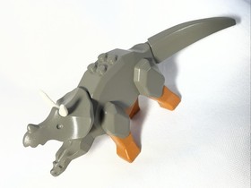 Lego Classic Triceratops With Orange Legs (5955 All Terrain Trappers)