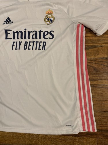 Real Madrid Adidas Fly Emirates White Short Sleeve Jersey Size Large - Bild 3 von 7