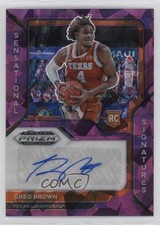 2021 Panini Prizm Draft Picks Purple Ice 39/99 Greg Brown III #SS-GBR Auto 1bj7