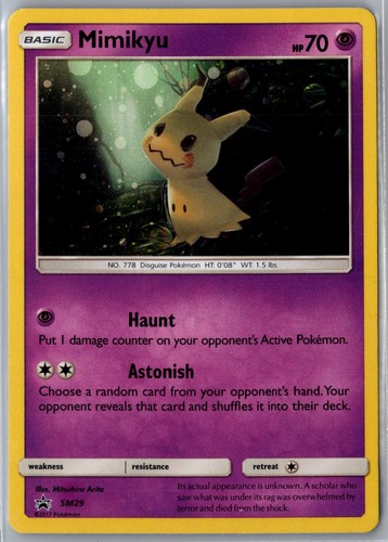 Mimikyu - SM29 Holo Promo Sun & Moon Promo Pokemon Near Mint