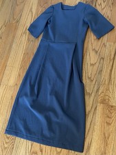 Amish Mennonite Dress 30 Bust/28 Waist Blue Pullover Youth Girls No Cape