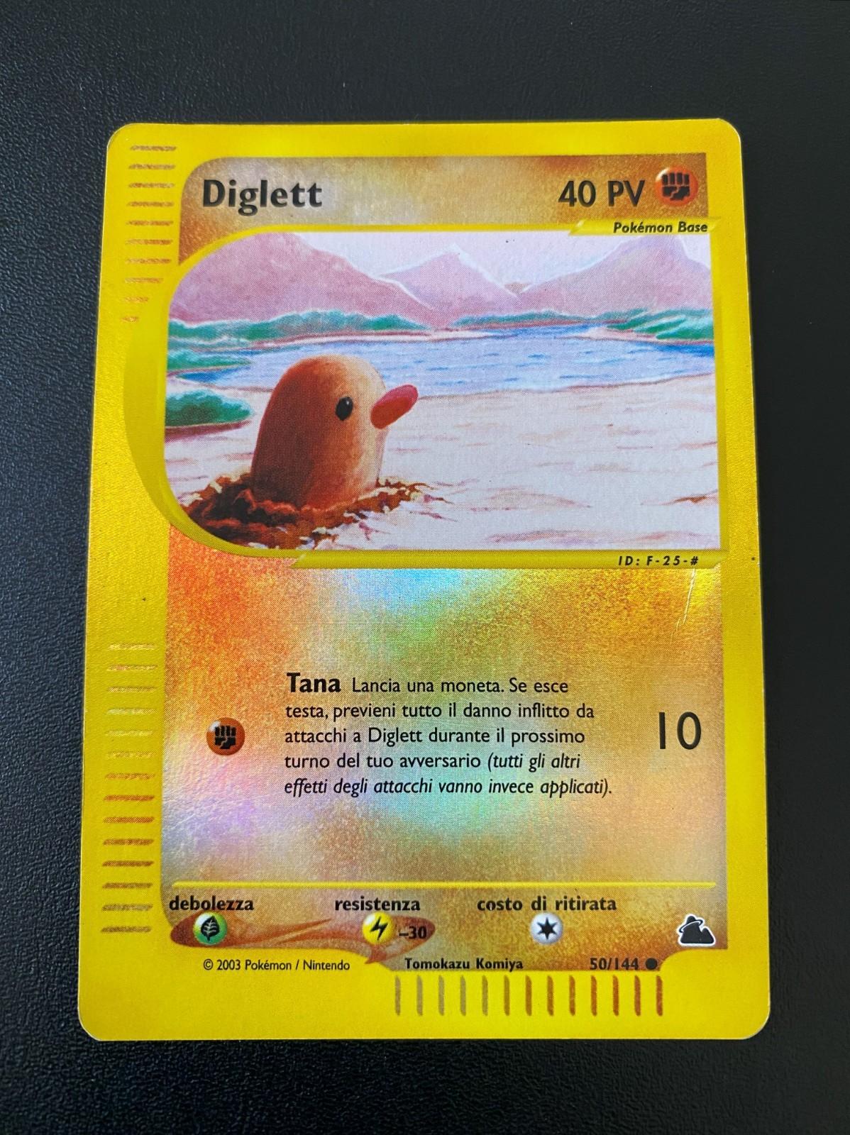 POKEMON DIGLETT REVERSE HOLO FOIL 50/144 SKYRIDGE ITALIAN ITA
