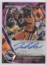 2021 Panini Prizm Draft Picks Purple Ice 74/99 Nahshon Wright #DPA-NWR Auto 1u6