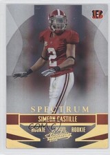 2008 Playoff Absolute Memorabilia Rookie Spectrum Gold 7/25 Simeon Castille 0a1