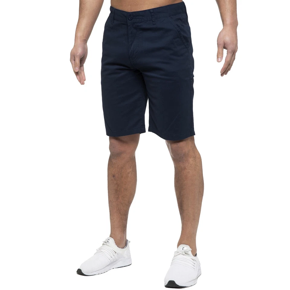 Enzo Mens Chino Shorts Cotton Summer Beach Pants Regular Fit Casual Half Pant — 第 4/4 张图片