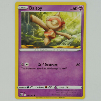 Baltoy 057/163 Common Battle Styles Pokemon Card