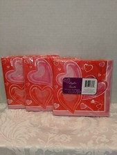 VALENTINE'S NAPKINS LOT OF 3 Paper 2 Ply - 20 Per Package 13"x13"