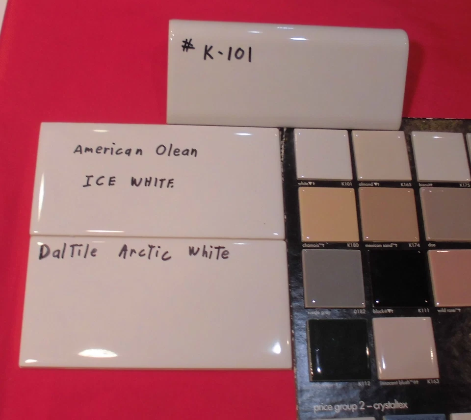 1 pc. Daltile #K-101 Kohler blanco: azulejo de cerámica con tapa en V; bordes de encimera Foto 3 de 4